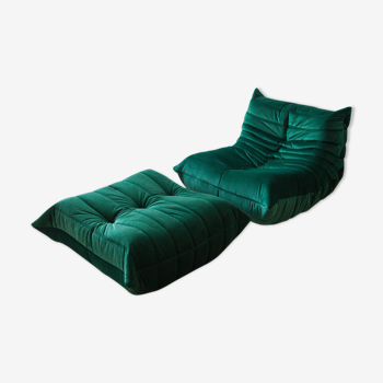 Armchair and pouf « Togo », model designed by Michel Ducaroy 1973