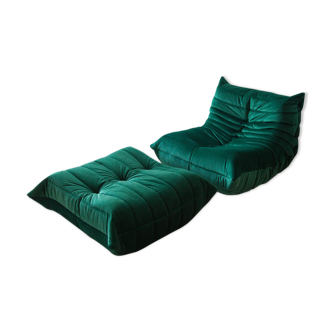 Armchair and pouf « Togo », model designed by Michel Ducaroy 1973