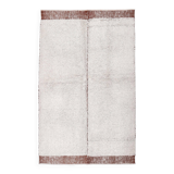 Terracota wool moroccan shaggy rug, Turkish wool rugs orange terracota