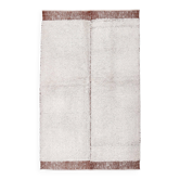 Tapis shaggy marocain en laine terracota, tapis turc en laine orange terracota