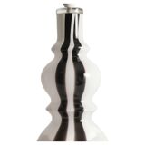 Sculptural Art Glass Murano Style Table Lamp, Black & White, 1960s