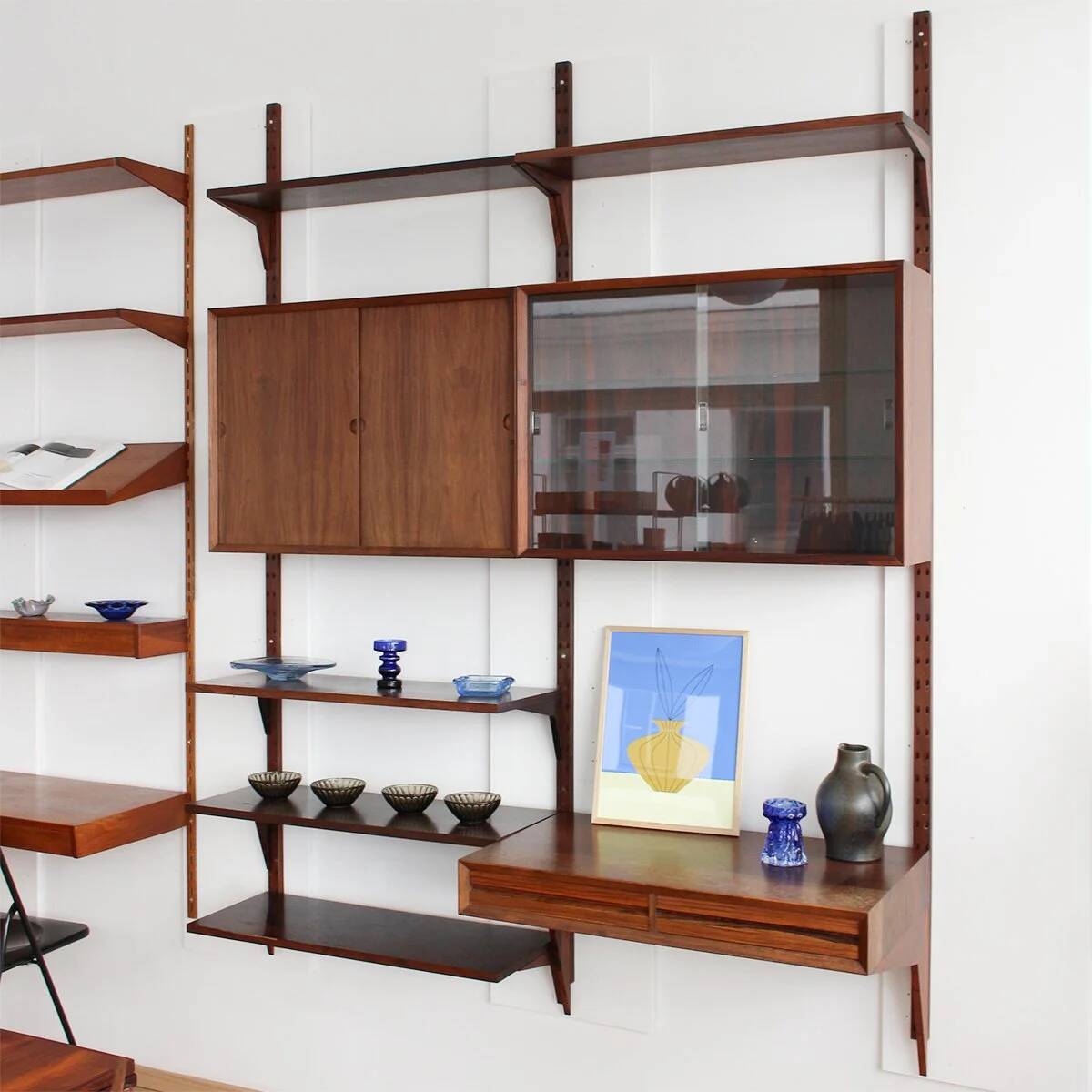 Système de shelving Poul Cadovius, palissandre