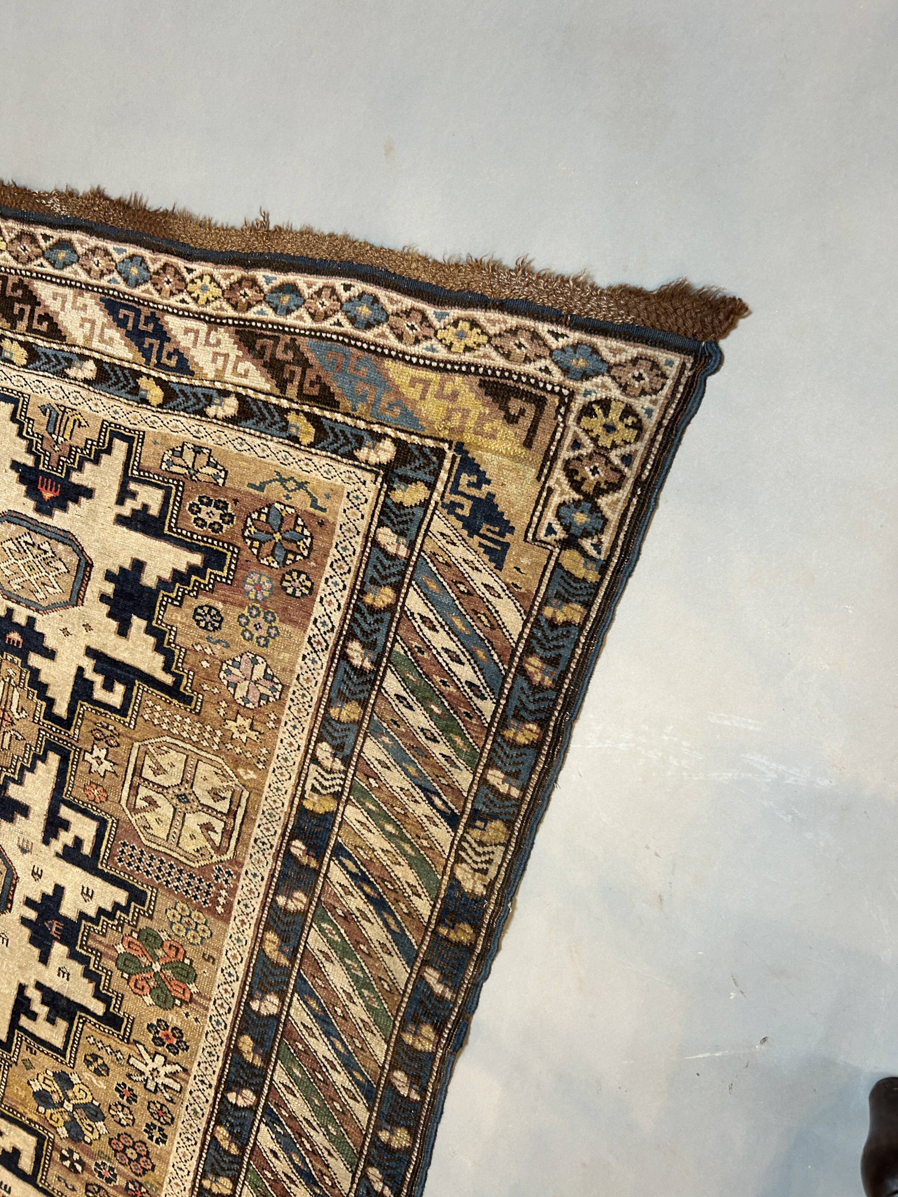 Antique Caucasian Kazak Rug