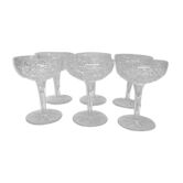 Set de 6 coupes à champagne en cristal