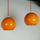 Pair of Yellow Topan pendant lamps by Verner Panton, Denmark