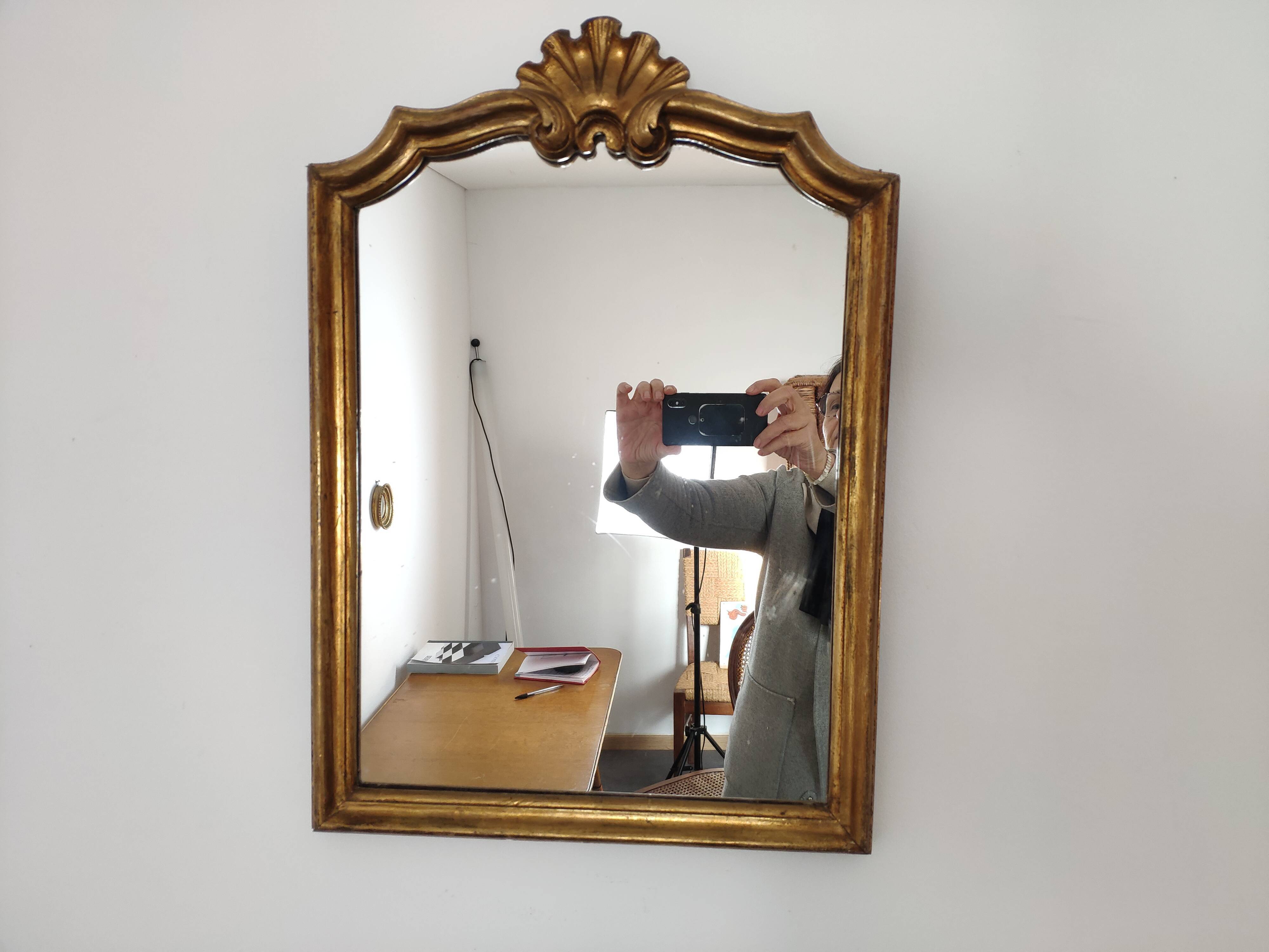 Old gilded mirror, 57x40 cm