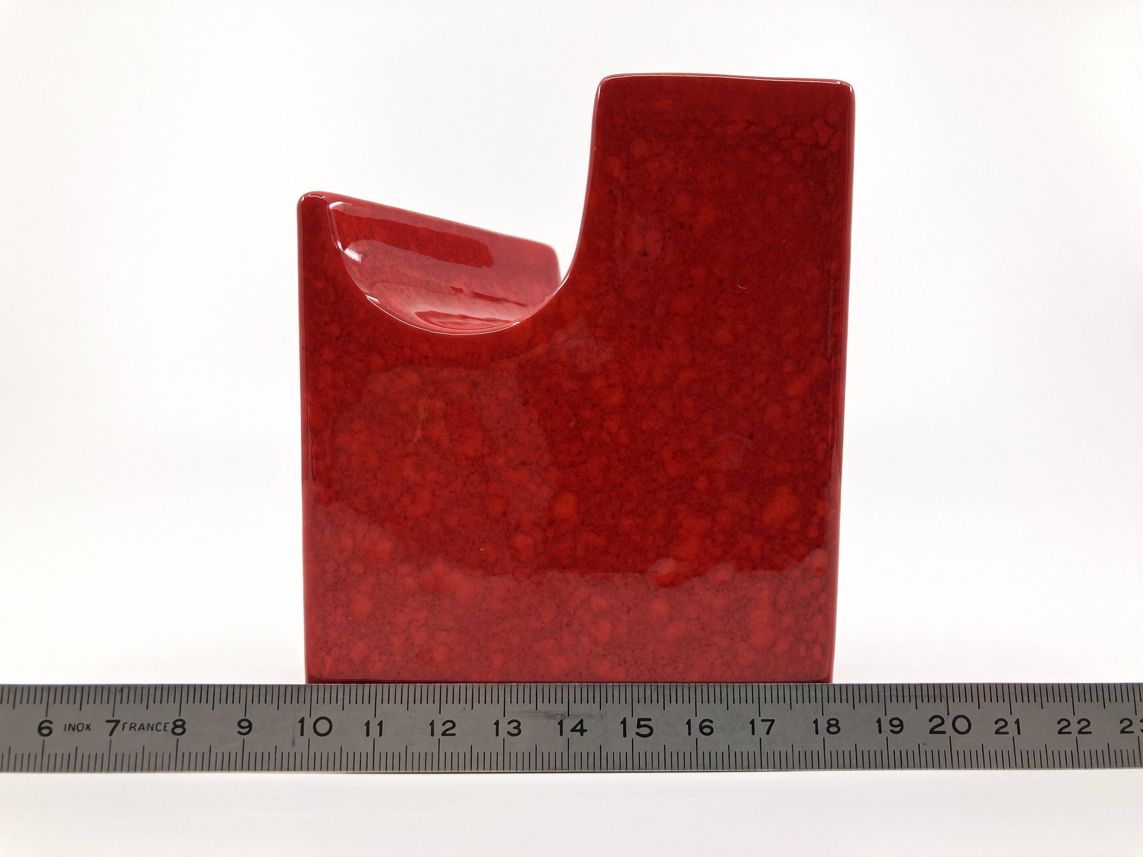 Vase with 2 necks by Roberto Rigon for Bertoncello • Italy • Circa 1970