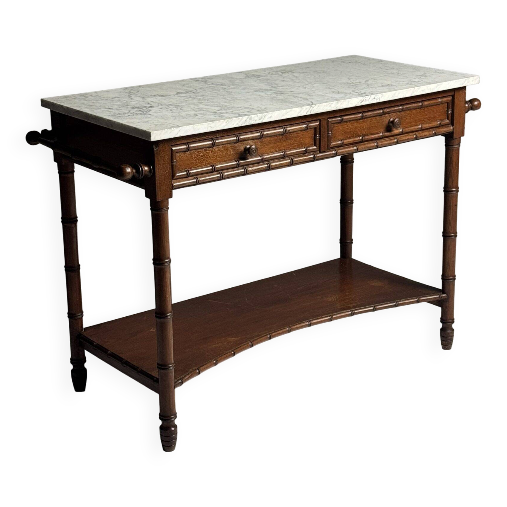 Table d'appoint en faux bambou vers 1900