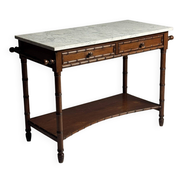 Table d'appoint en faux bambou vers 1900