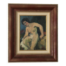 Louis toncini (1907-2002) huile sur toile - ecole provençale - femme nue au réveil