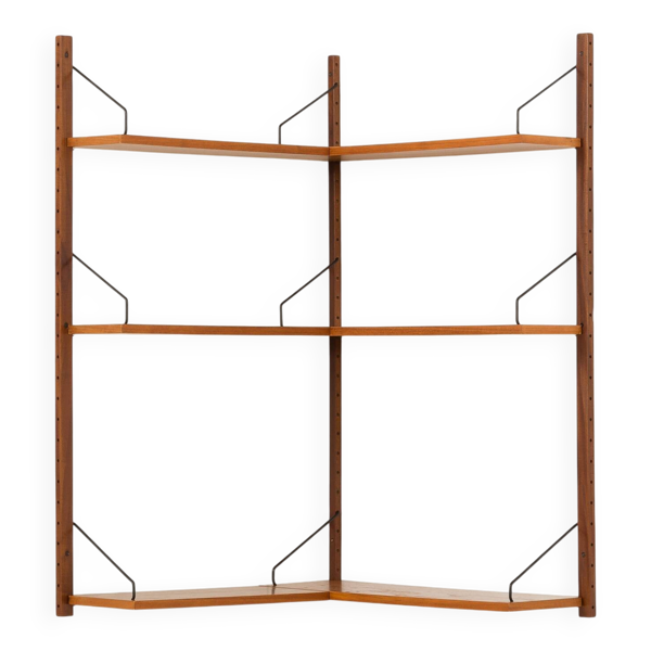 Étagère d'angle Poul Cadovius pour Cado, années 1960