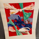 Original silkscreen print signed Massimo Greco, Nodi, numbered 51/100