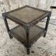 Bamboo Bedside Table + Caned Trays 1960 Vintage #D543