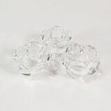 Crystal candlesticks, Royal Copenhagen, Denmark, 1980s.