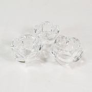 Crystal candlesticks, Royal Copenhagen, Denmark, 1980s.