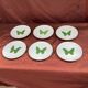 Set of six plates dish dessert in Limoges porcelain dimension: diameter -18,5cm-