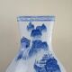 China circa 1920: porcelain vase with blue and white decoration