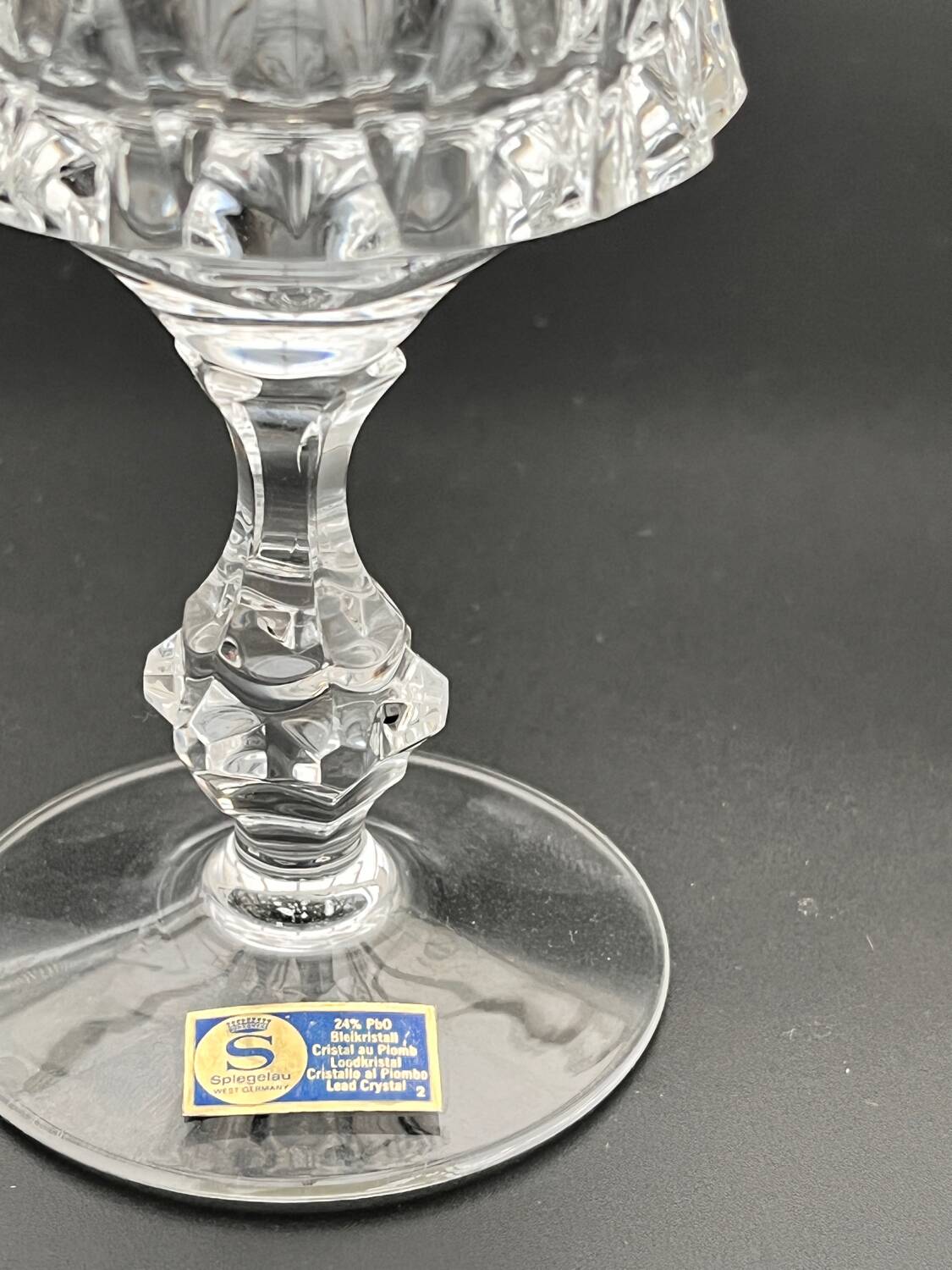 Set of 6 Spiegelau crystal glasses