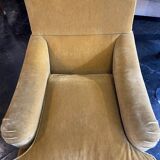 Paire de fauteuils en velours 1960