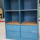 Old workshop furniture four drawers original blue patina