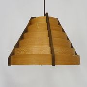 Scandinavian pendant light by Linus Bopp Limbach in pine slats. 1960s