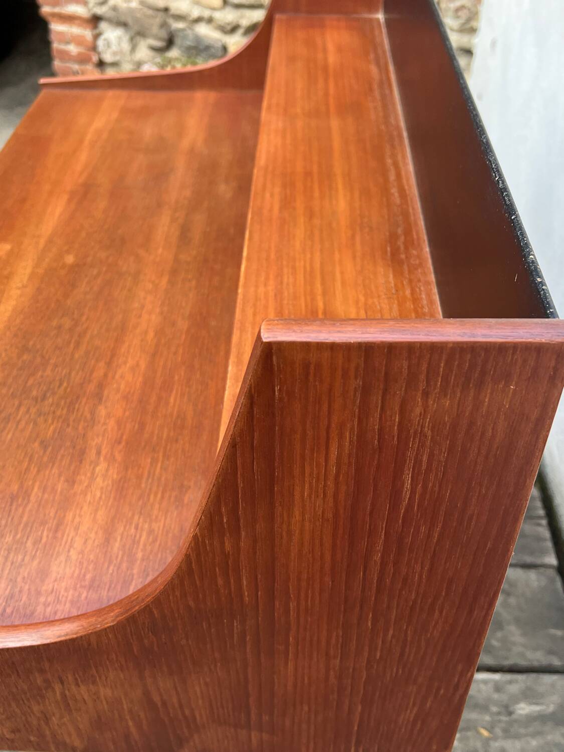 Beautiful Scandinavian vintage desk Ola in teak by John Texmon, 1950s.