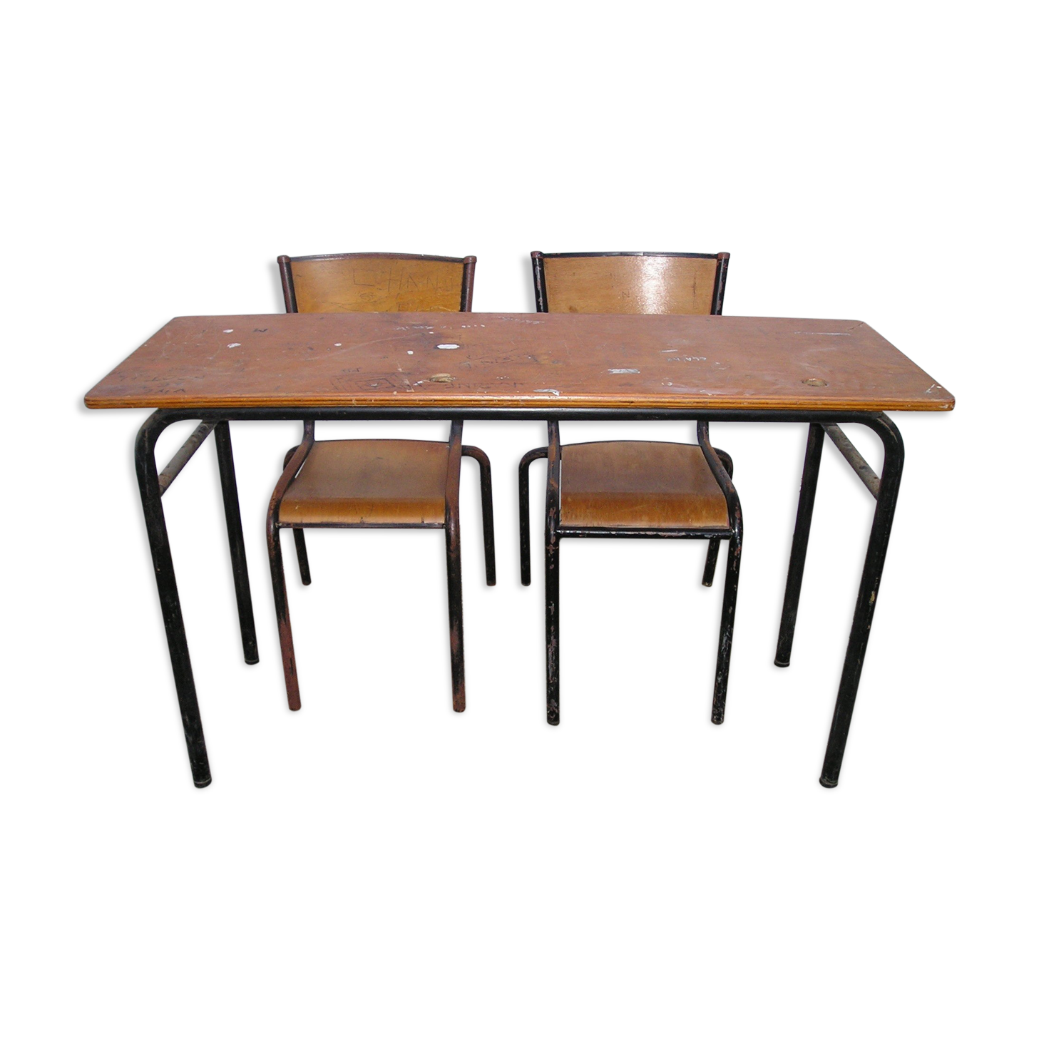 School table and its 2 Mullca chairs from the 60s/70s