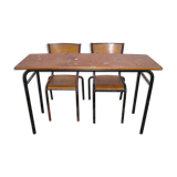 School table and its 2 Mullca chairs from the 60s/70s