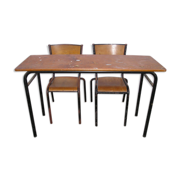 School table and its 2 Mullca chairs from the 60s/70s.