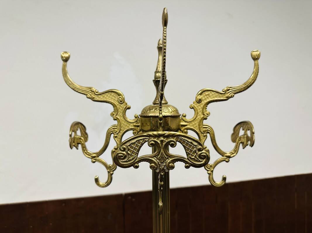 Classic brass coat rack