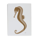 Gravure 1 couleur bronze or foncé hippocampe