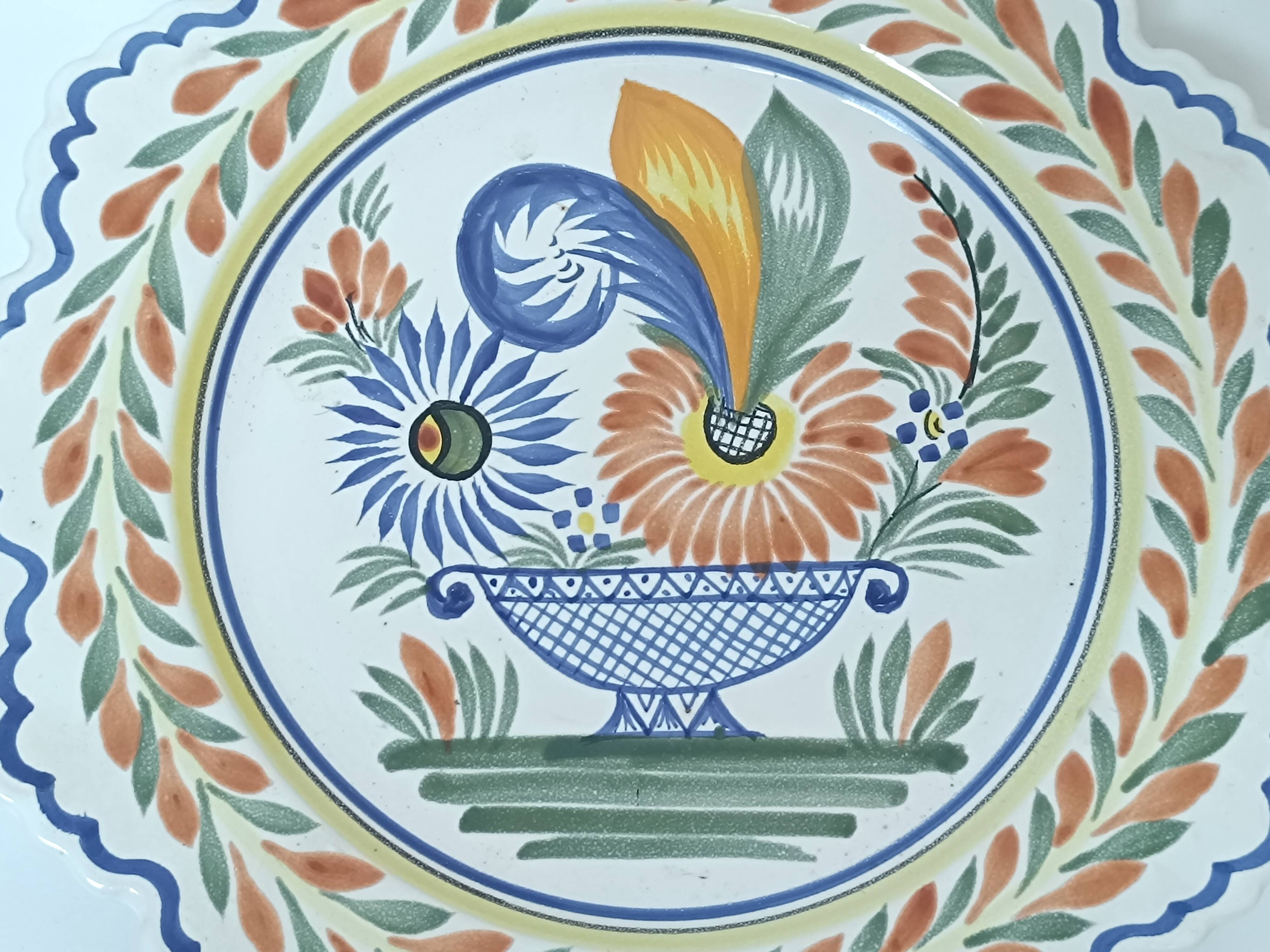 Henriot quimper breton dinner plate