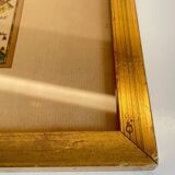 Carte marine océan atlantique vintage, encadrée