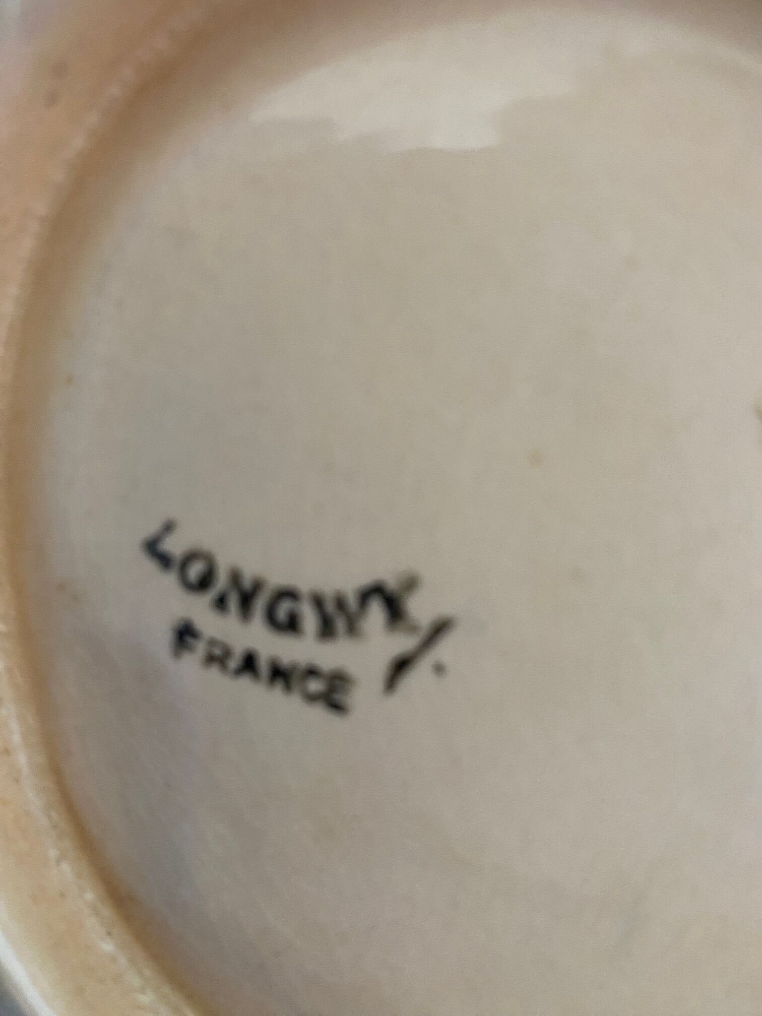 Longwy France earthenware fish service