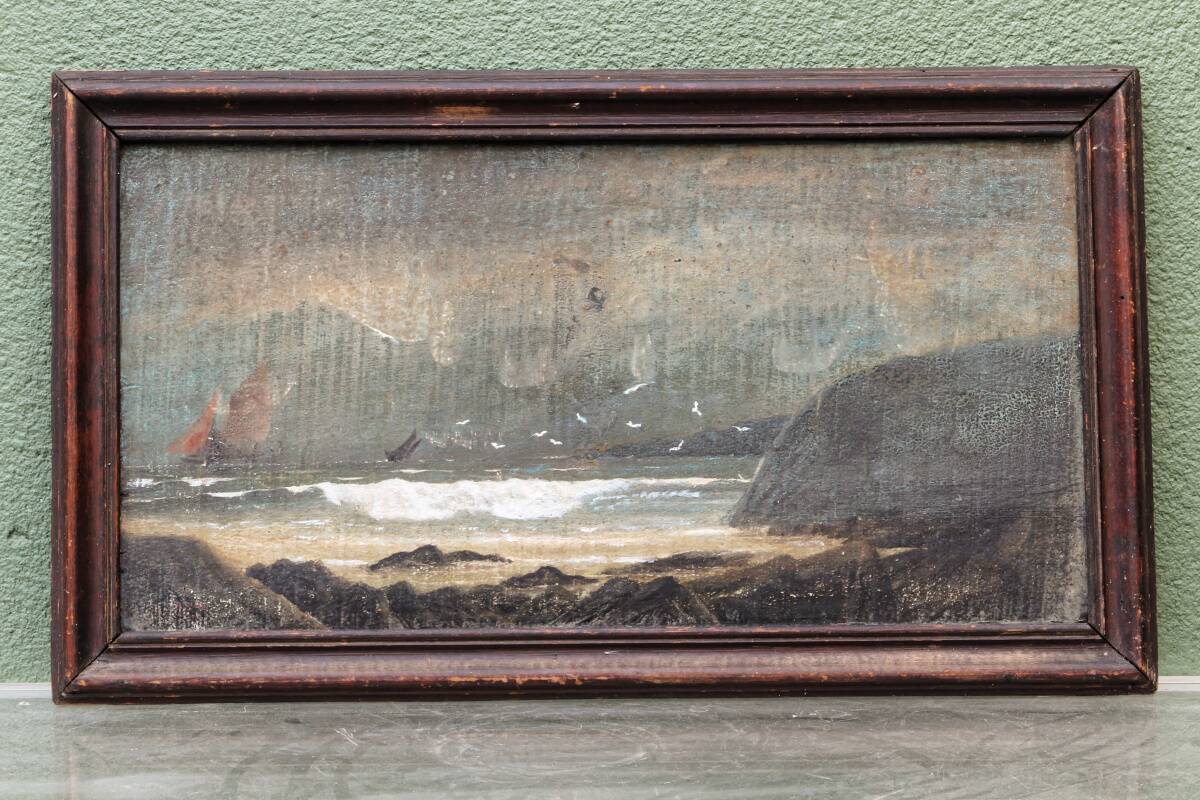 Marine painting, Northern school, around 1870.