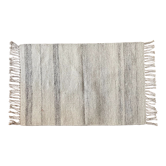 2 x 3 -handmade flat weave wool rug\carpet, floor; white colour; small; area; rug\carpet