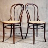 Pair of chairs bistrot Fischel n°18 of 1900 ca