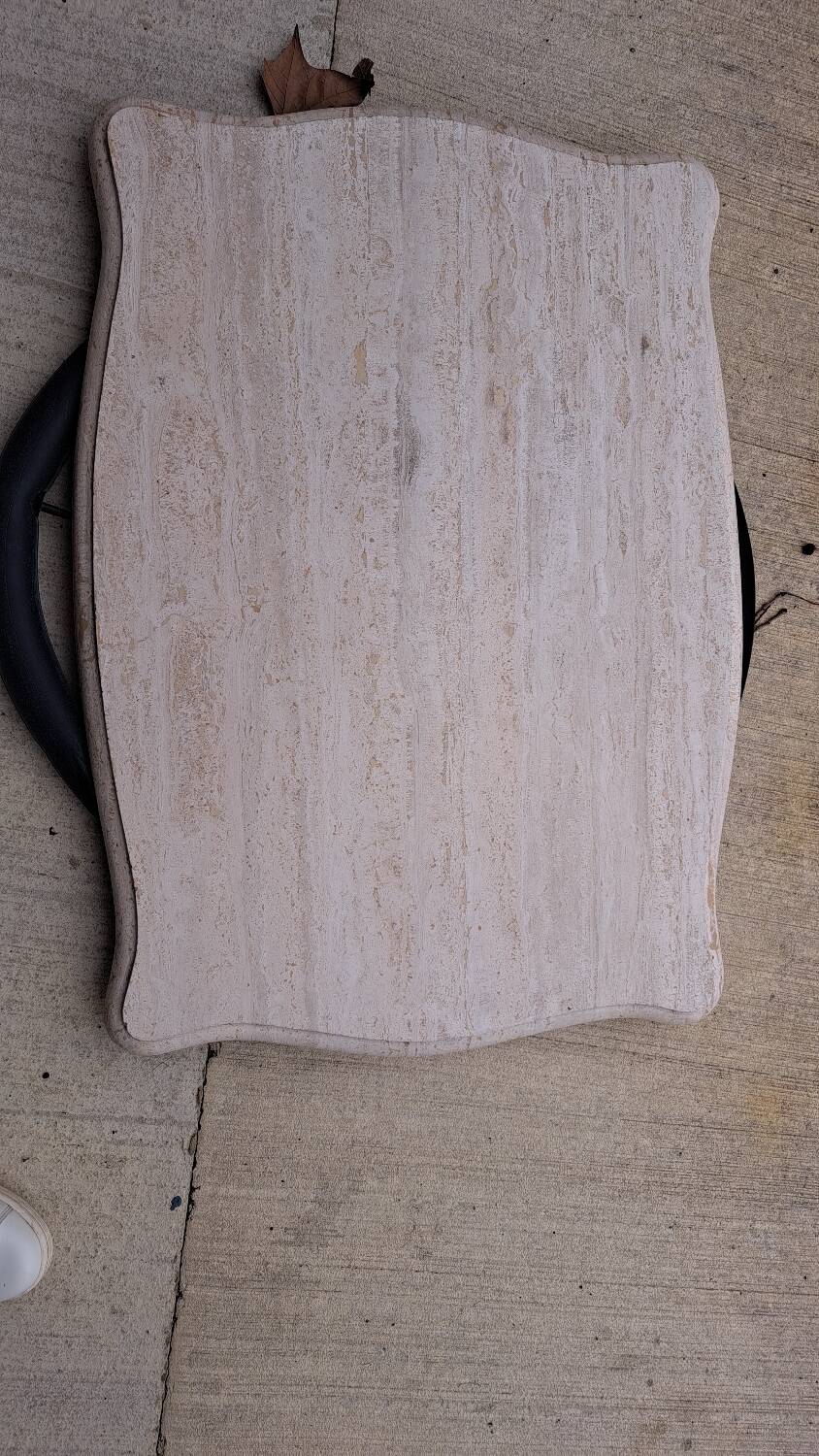 Wood and marble coffee table