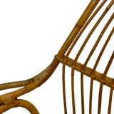 Rattan easy chair by Dirk van Sliedregt Rohe Noordwolde 1960 in the Netherlands