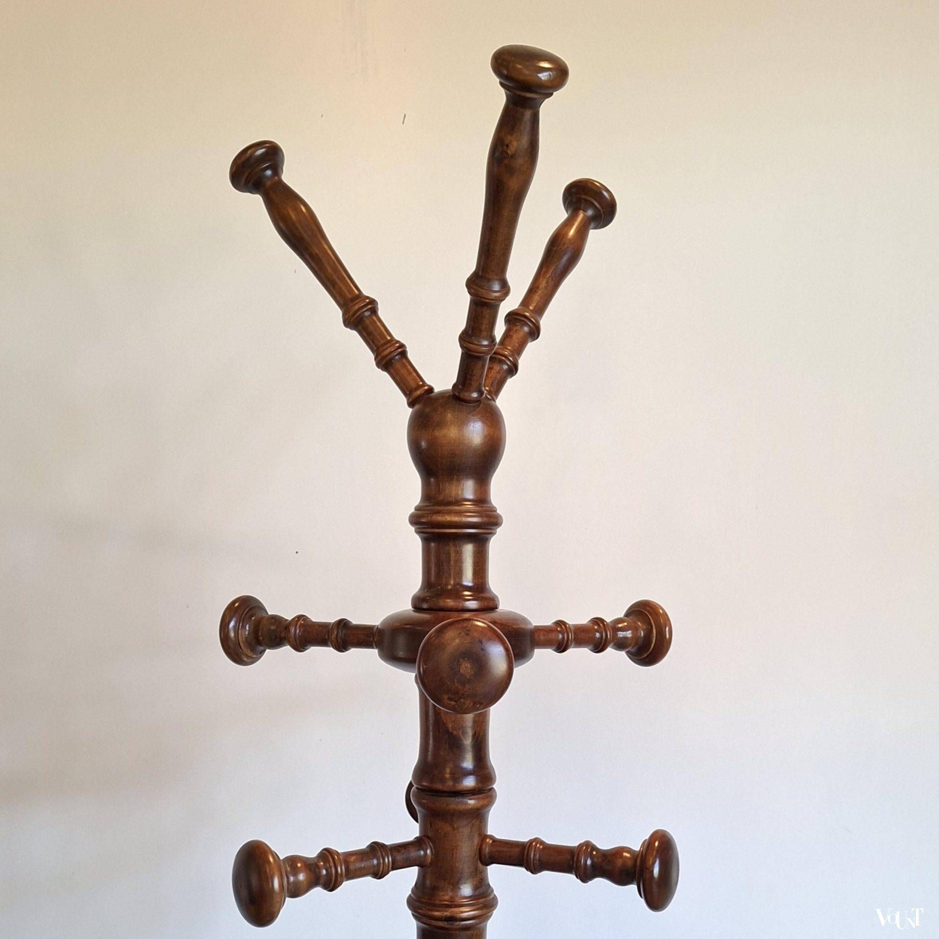 Faux bamboo standing coat rack, 1970s