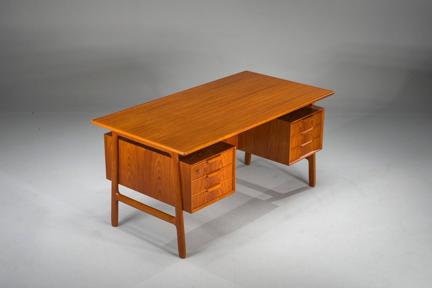 Model 75 Teak Desk from Omann Jun Møbelfabrik, 1960s