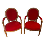 Paire de fauteuils cabriolet XVIème