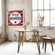 Vintage rattan meal table