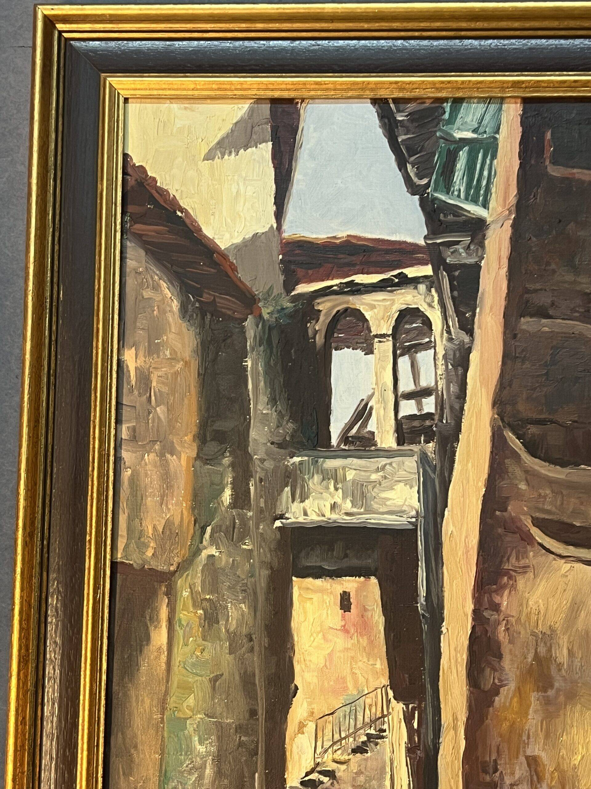 Painting by G. Bournonville, signed and dated 1958, oil on canvas