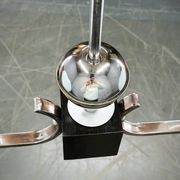 Art Deco Chrome and Opaline Glass Chandelier, Czechoslovakia, 1930s