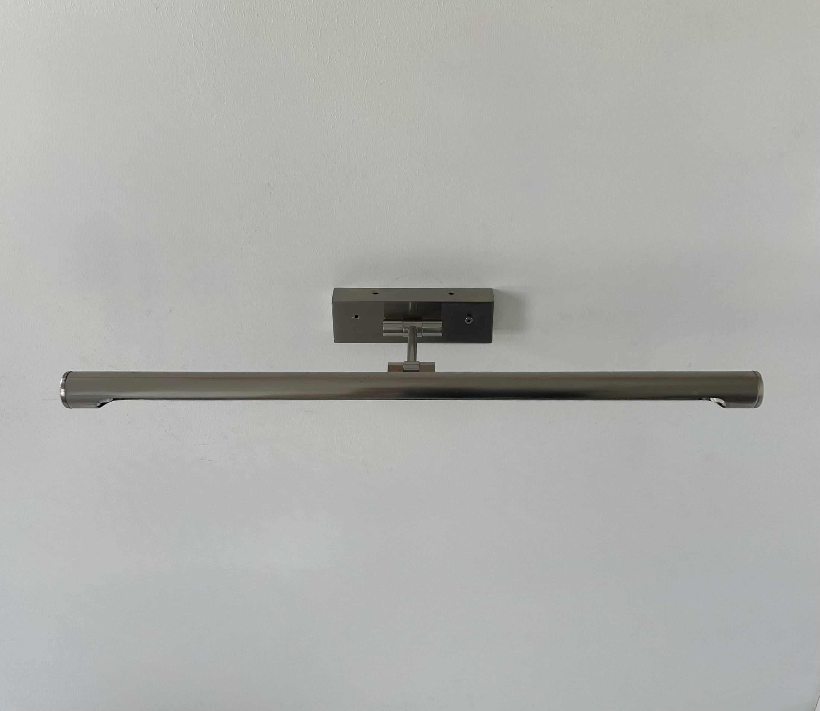 Vintage chrome adjustable wall light, France, 1980