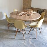Round wooden table