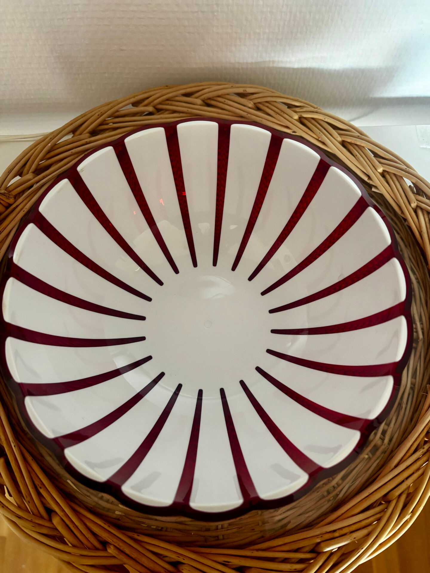Saladier Guzzini Grace taille M rouge et blanc