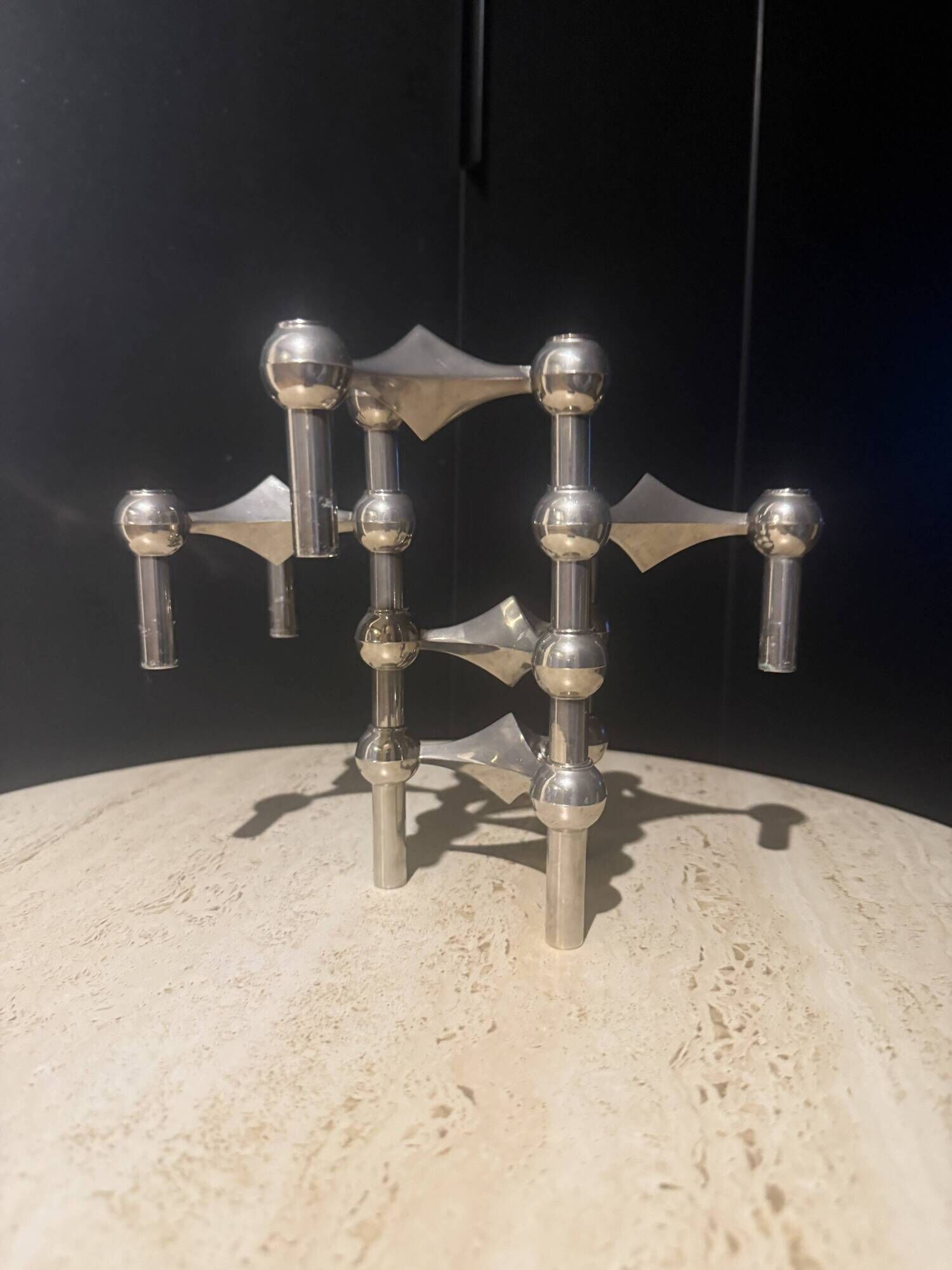 Sculpture modulaire : Lot de 9 bougeoirs Nagel & BMF - 1960