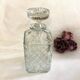 Old whisky or decant decanter textured crystal souflé in vintage checkerboard